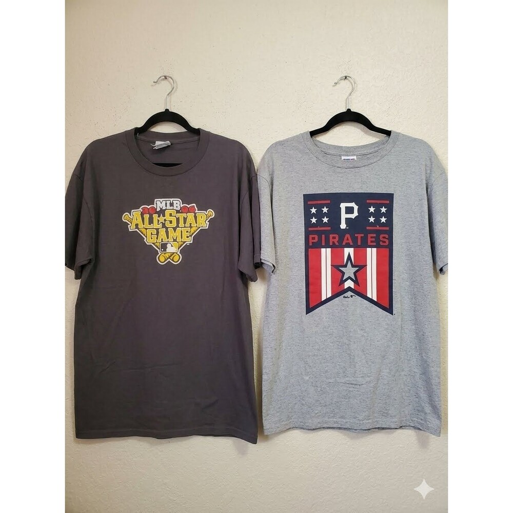 Lot of 2 Vintage Pittsburgh Pirates Shirts Mens 2XL 3XL MLB All Star Game